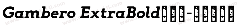 Gambero ExtraBold字体下字体转换